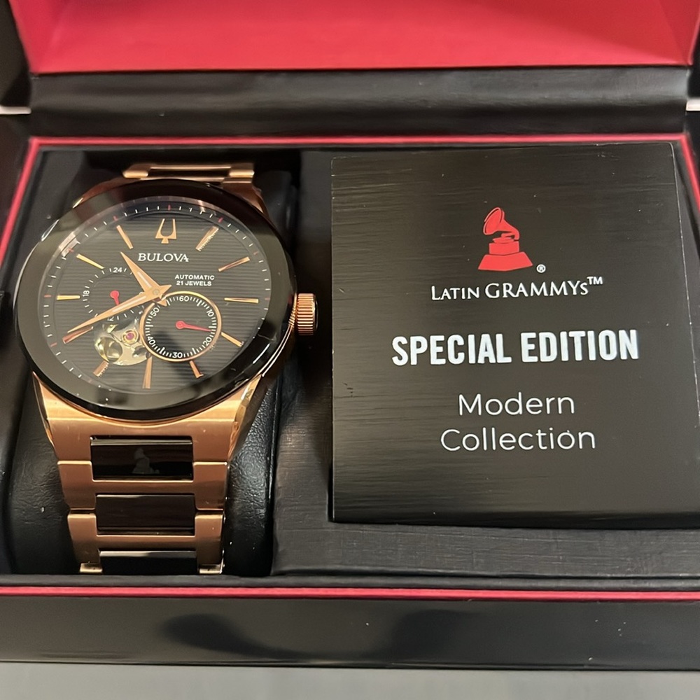 Limited Edition Bulova Latin Grammy's Automatic Swiss Men's Wristwatch - Picture 2 of 11